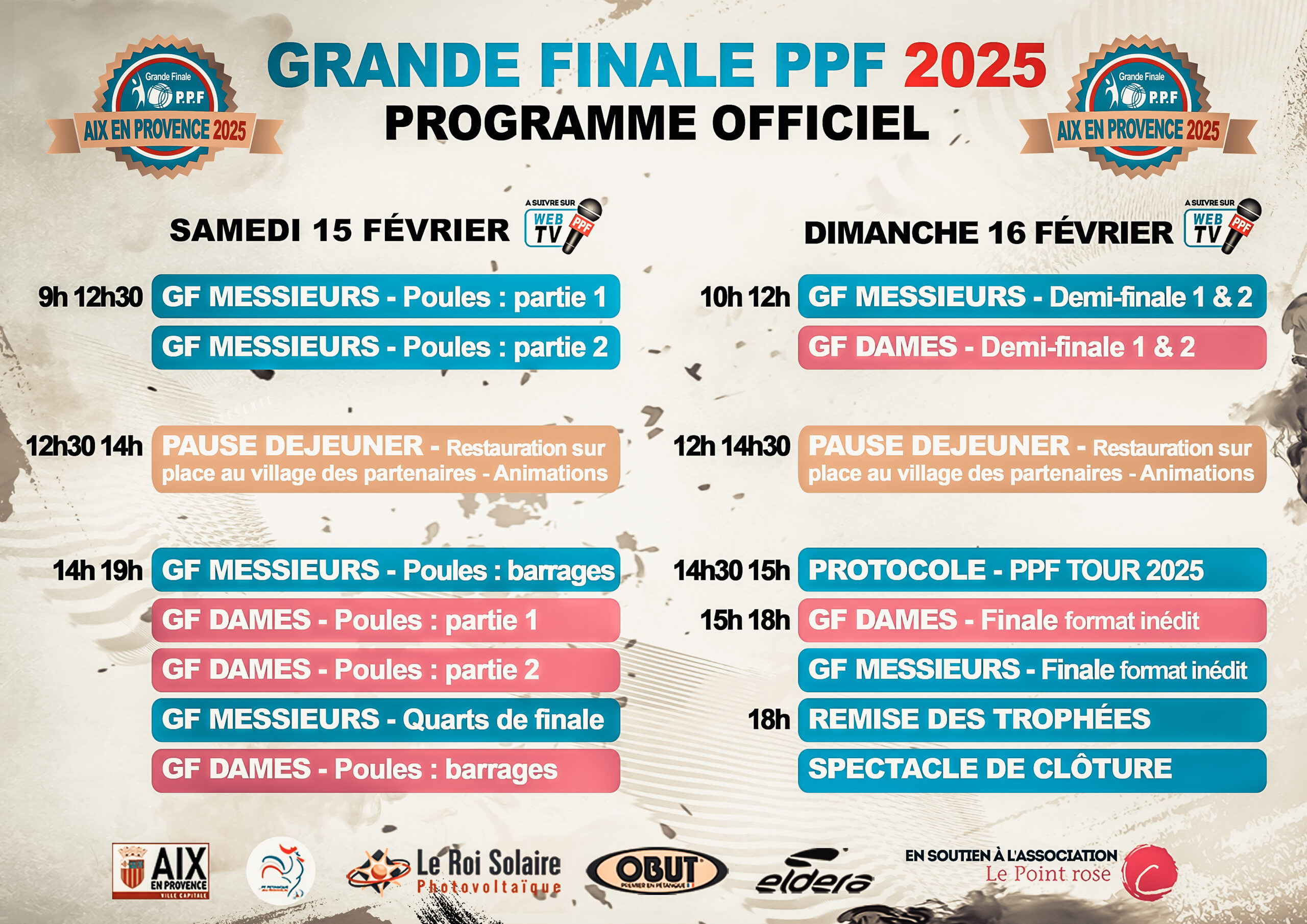 Programme Grande Finale PPF 2025