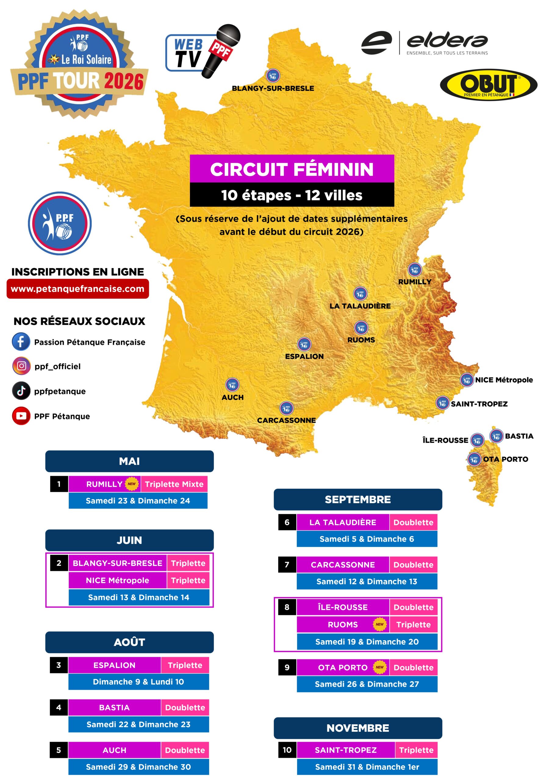 Circuit PPF Tour 2026 - Féminin