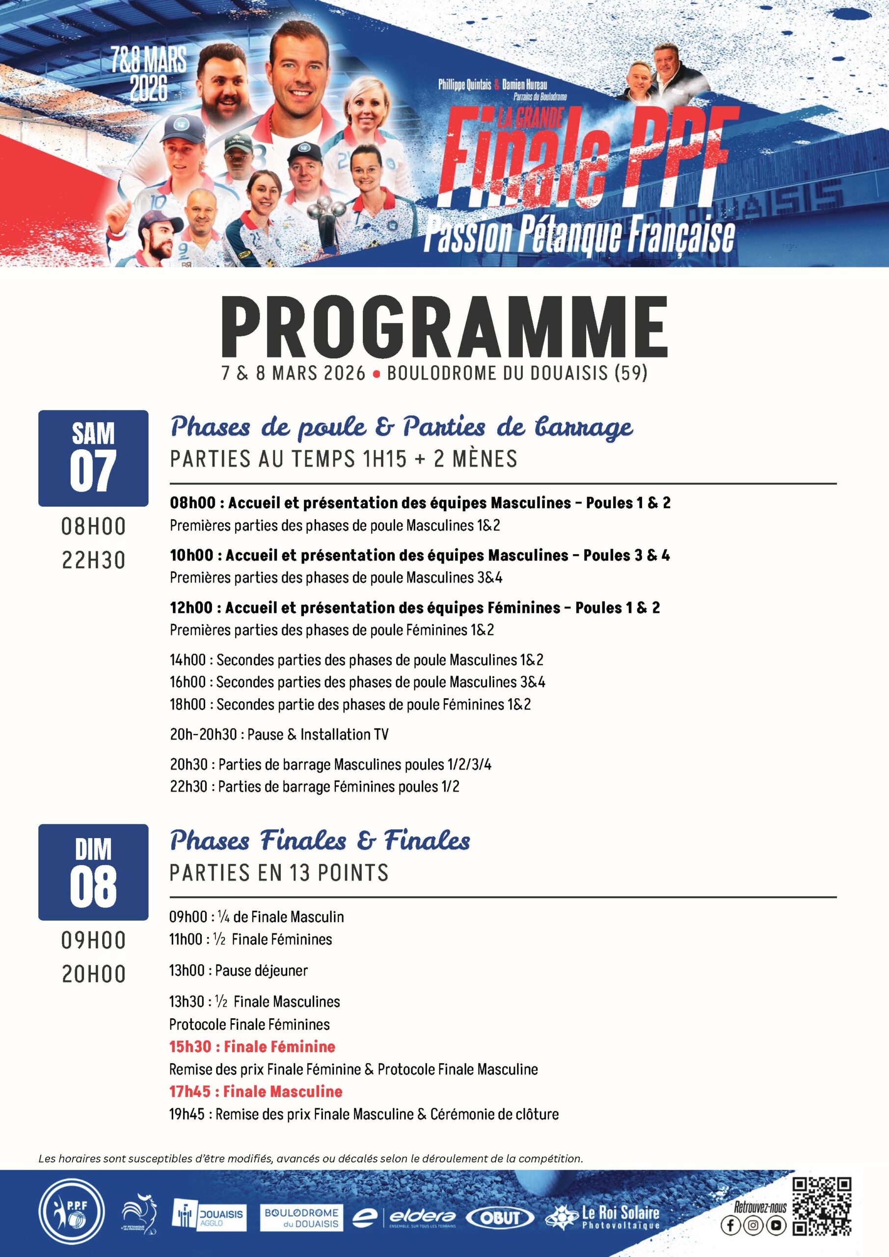 Programme Grande Finale PPF 2026